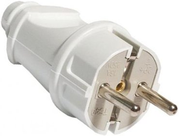 Вилка TDM SQ1806-0003 прямая сз белая 16А 250В 110₽