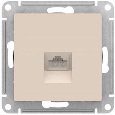 Механизм розетки SCHNEIDER ELECTRIC ATN000283 компьютерной atlas design rj45 беж 590₽