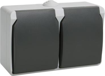 Розетка IEK ФОРС IEK 16 А серый ERS22-K03-16-54-DC 740₽