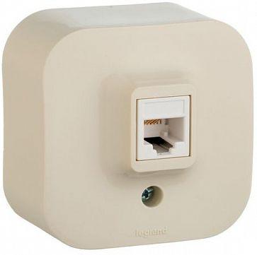 Розетка Legrand Quteo RJ11 слоновая кость 782244 265₽