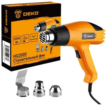 Технический фен Deko HG2000 2000Вт 2 скорости защита от перегрева 083-1123 1399₽