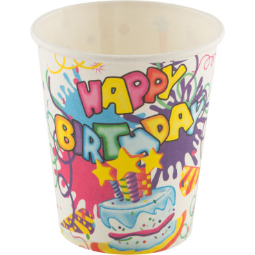 Набор стаканов бумажных Happy Birthday Волшебная Страна 210 мл 6шт 55₽