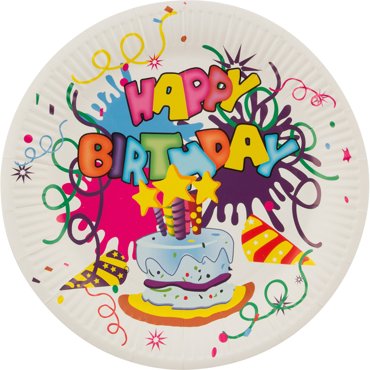 Набор тарелок бумажных Happy Birthday Волшебная Страна 23 см 6 шт 79₽
