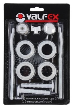 Комплект для подключения радиатора Valfex 1X34 с двумя кронштейнами в блистере 370₽
