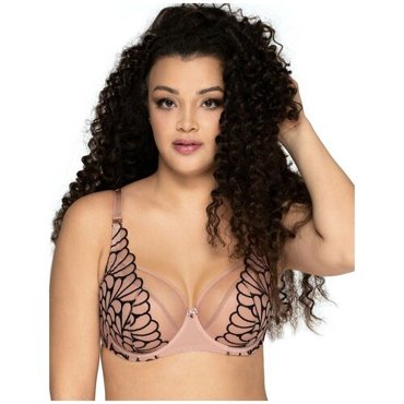 Бюстгальтер классика Ava Lingerie чашка мягкая бретели несъемные регулируемые размер 75F бежевый 5001₽
