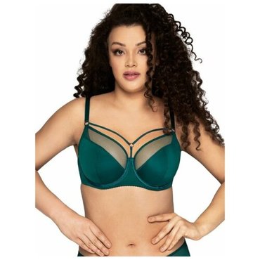 Бюстгальтер классика Ava Lingerie из сетки чашка формованная на косточках бретели регулируемые размер 100D синий 2994₽