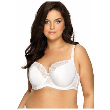 Бюстгальтер классика Ava Lingerie из сетки чашка на косточках без пуш-ап бретели регулируемые размер 100E белый 7441₽