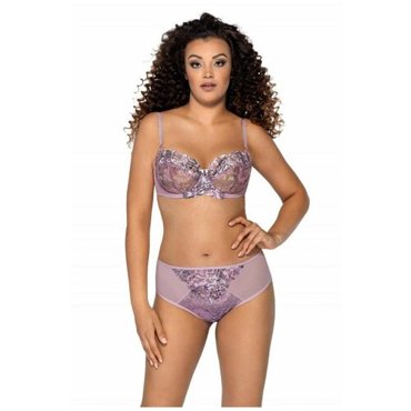 Бюстгальтер классика Ava Lingerie из сетки чашка на косточках мягкая бретели съемные регулируемые размер 100G фиолетовый 4677₽