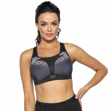 Бюстгальтер топ Ava Lingerie дышащий материал чашка на косточках бретели широкие съемные регулируемые размер 90H черный 4646₽