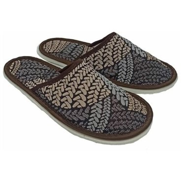 Тапочки ivshoes размер 38-39 серый бежевый 380₽