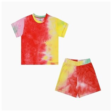 BONITO KIDS Комплект для девочки футболка шорты цвет красный рост 98 см 675₽