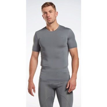 Футболка Reebok WOR SS COMP TEE силуэт прилегающий влагоотводящий материал дополнительная вентиляция размер S серый 1259₽