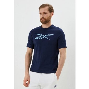 Футболка Reebok силуэт прямой размер S синий 1801₽