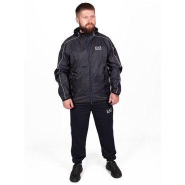 EA7 Ветровка синяя с капюшоном 3XL 16189₽