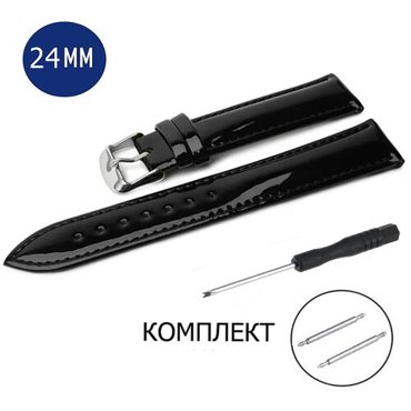 Ремешок AXIVER фактура глянцевая лаковая диаметр шпильки 15 мм размер 12мм светло-коричневый 689₽