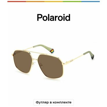 Солнцезащитные очки Polaroid Polaroid PLD 6173S 807 M9 золотой коричневый 5575₽