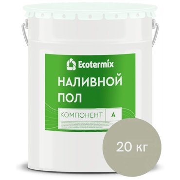 Наливной пол Экотермикс полиуретановое двухкомпонентное покрытие напольное цвет светло-серый 14355₽