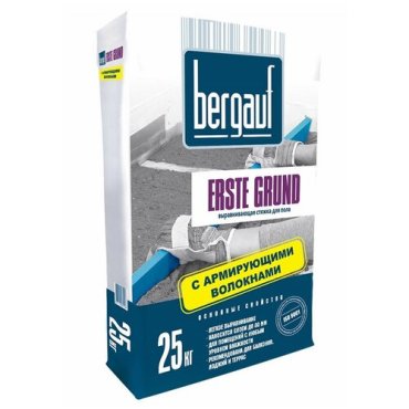 Стяжка пола BERGAUF ERSTE GRUND армирующими волокна 25кг 761₽