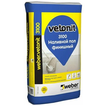 Веберветонит 3100 финишный наливной пол 20кг WEBERVETONIT 3100 финишный наливной пол 20кг 875₽