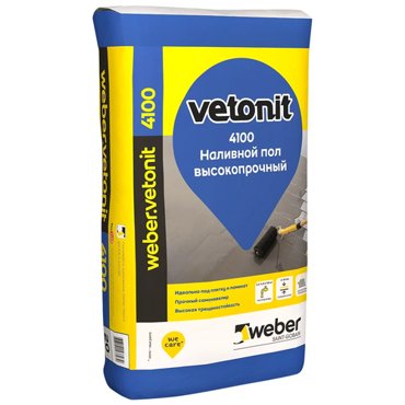 Веберветонит 4100 наливной пол высокопрочный 20кг WEBERVETONIT 4100 высокопрочный наливной пол 20кг 1094₽