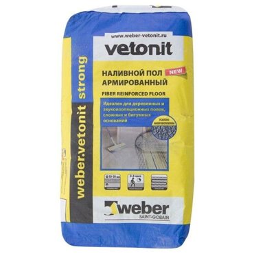 Веберветонит Стронг трещиностойкий наливной пол 20кг WEBERVETONIT Strong трещиностойкий наливной пол 20кг 918₽