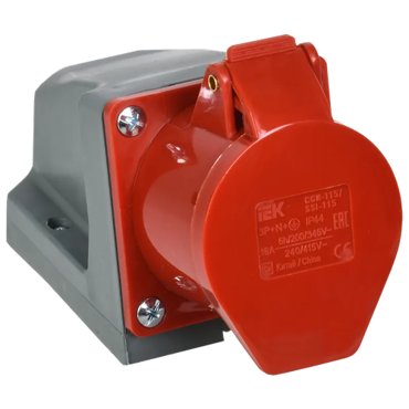 Розетка силовая CEE стационарная IEK PSR12-016-5 480₽