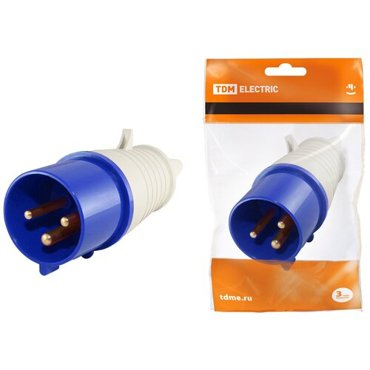Вилка силовая CEE кабельная переносная TDM ELECTRIC SQ0601-0001 325₽