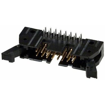 AMP-Latch-16 вилка на плату угл 254мм с защелкой 400₽