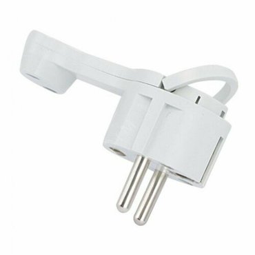 Ecola base Вилка угловая плоская за шкаф Белая с заземлением 16А 250V AEPL1WEAY 144₽