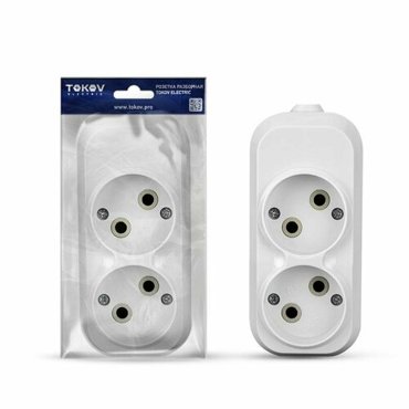 Колодка удлинителя 2-м 10А без заземл АБС-пластик бел TOKOV ELECTRIC TKE-C01-KU2 148₽
