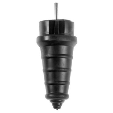 Market-Space Вилка прямая 16 А 220 В IP44 с зк каучук черная 363₽