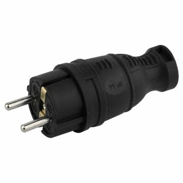 Вилка каучуковая Б004454016А IP44 цвет чёрный IP44 цвет чёрный 864₽
