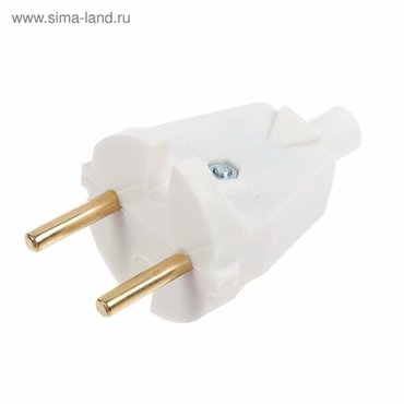 Вилка штепсельная В6-001 УХЛ4 6 А 250 В IP20 белая 990₽