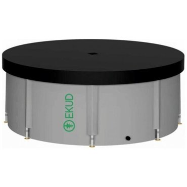 Складная ёмкость бакбочка для воды EKUD 1500 л с крышкой h70 d170 10620₽