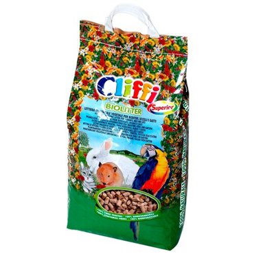 CLIFFI BIOLITTER био наполнитель для кошек грызунов и птиц 6 кг 1180₽