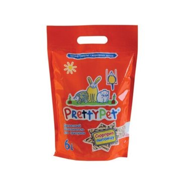 Pretty Cat - Древесный наполнитель для грызунов с морковными чипсами 6л - 2 кг 803₽