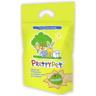 PrettyCat наполнитель осиновый для грызунов и птиц 6 л 313₽