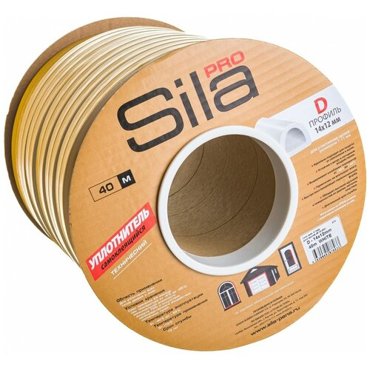 Самоклеящийся уплотнитель Sila pro D 40 м 14х12 мм белый SD-55C 4495₽
