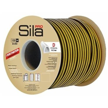 SILA Home D 100 уплотнитель самоклеящейся черный 974мм 4146₽