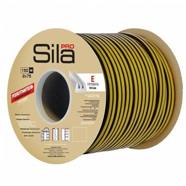 Sila Home уплотнитель самоклеящийся Е150м 9х4мм белый 40CX 5816₽
