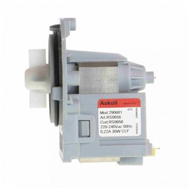 Сливной насос помпа 30W Askoll для Ariston Electrolux Hansa LG Атлант Samsung клеммы сзади раздельно на винтах 220V pn PMP007UN Р008 3197₽