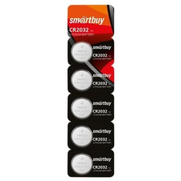 Батарейка SmartBuy CR2032 литиевая BC5 400₽