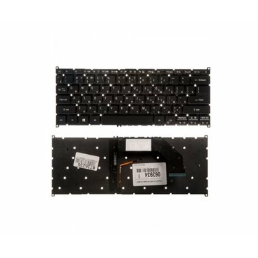 Keyboard Клавиатура для ноутбука Acer черная с подсветкой 4930₽