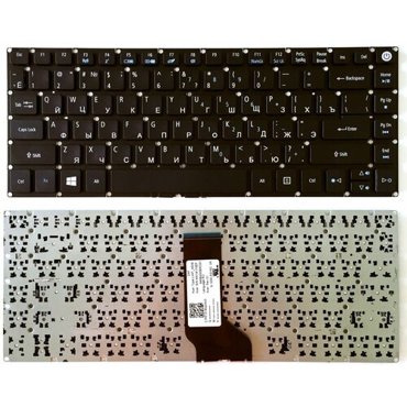 Клавиатура для ноутбука Acer Aspire E5-473 E5-422 E5-474 E5-475 E5-491G ES1-433 N15C1 ES1-432 Travelmate P248 P249 черная без рамки 1238₽