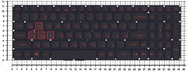 Клавиатура для Acer Nitro 5 AN515 черная с красной подсветкой фото 2 1500₽