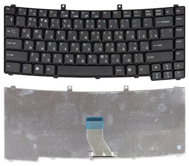 Клавиатура для ноутбука Acer TravelMate 2410 Черная 1080₽