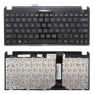 Клавиатура для ноутбука Asus 1015E черная с черным топкейсом 1370₽