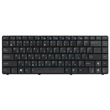 Клавиатура для ноутбука Asus K40 P81 F82 Series Плоский Enter Черная без рамки PN 04GNQW1KUS00-1 918₽