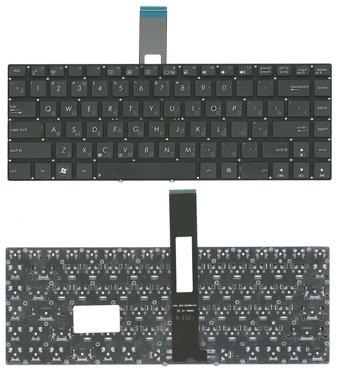 Клавиатура для ноутбука Asus K45 U46 U44 U43F черная без рамки 1238₽