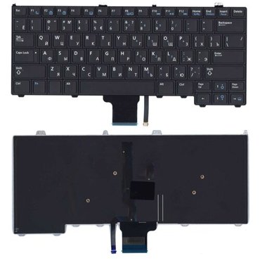 Клавиатура для ноутбука Dell Latitude 7000 E7440 E7240 черная c подсветкой без трекпойнта 1987₽